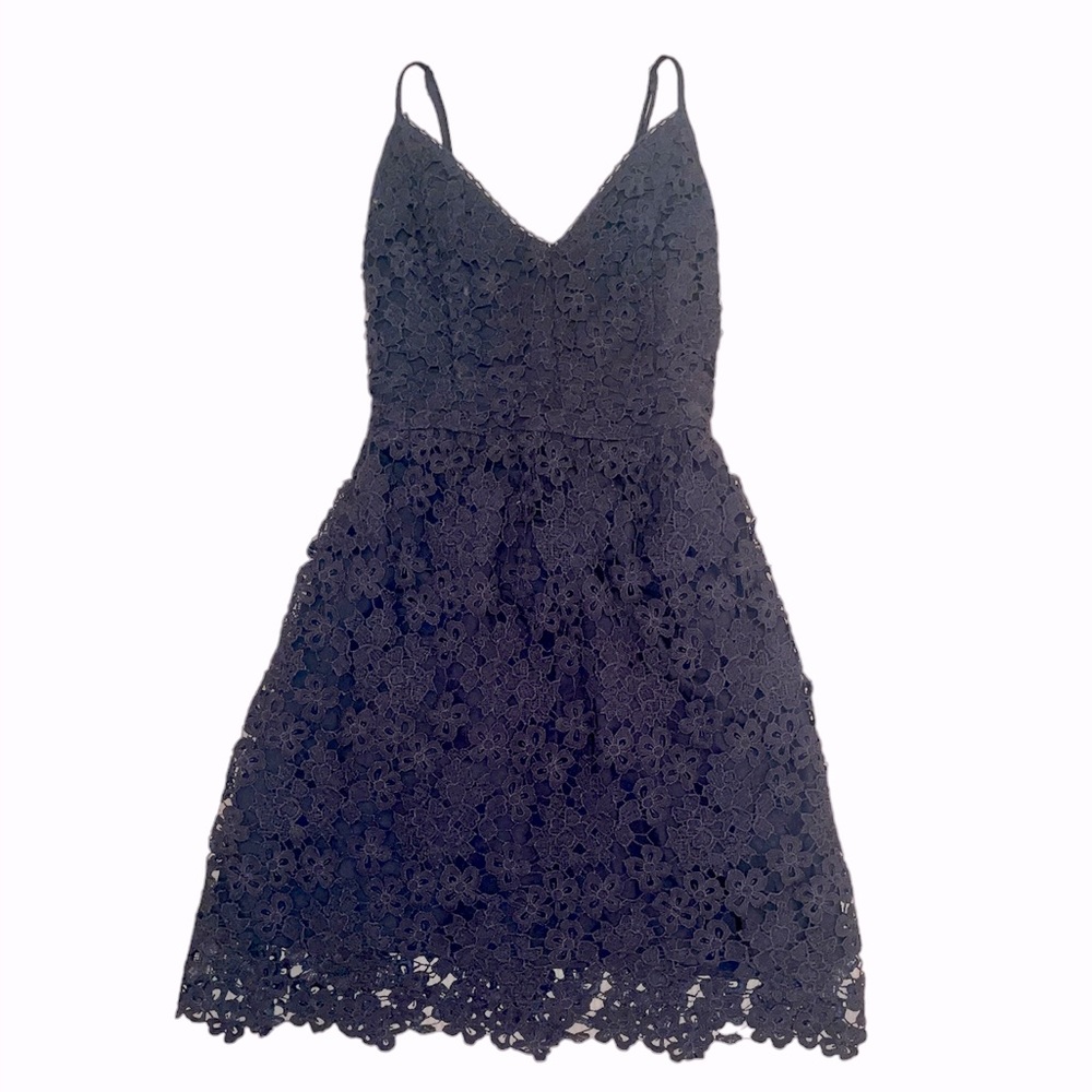 NWT Abercrombie, navy lace dress XXS